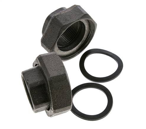 Pump Fitting Rp1 1/4'' x G 2 inch Cast Iron Flat Seal NBR 20bar (281.0psi)