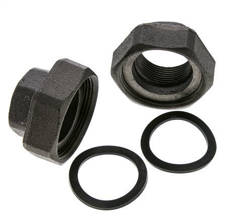 Pump Fitting Rp1 1/4'' x G 2 inch Cast Iron Flat Seal NBR 20bar (281.0psi)