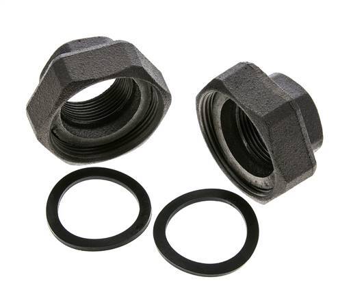 Raccord de pompe Rp1 1/4'' x G 2 pouces Fonte Joint plat NBR 20bar (281.0psi)