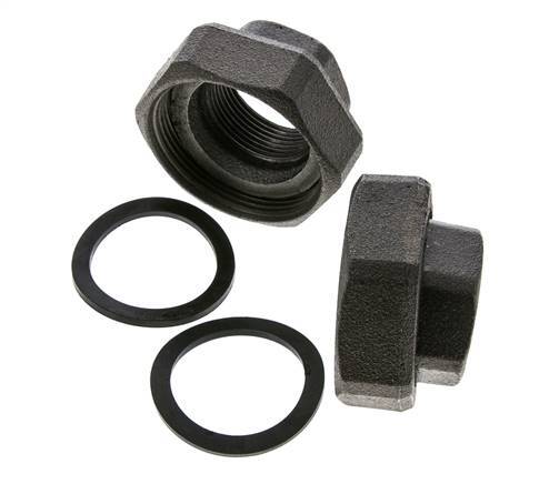 Raccord de pompe Rp1 1/4'' x G 2 pouces Fonte Joint plat NBR 20bar (281.0psi)
