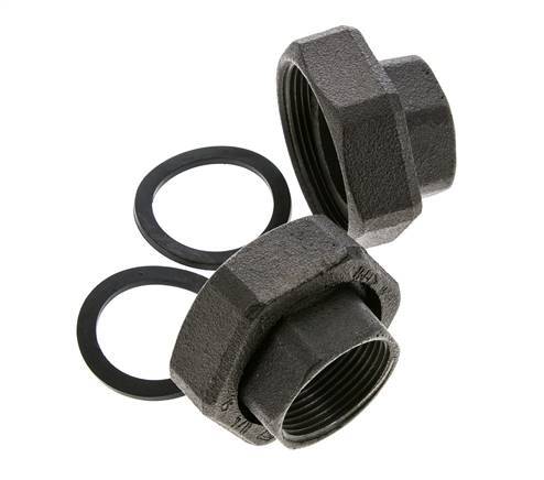 Raccord de pompe Rp1 1/4'' x G 2 pouces Fonte Joint plat NBR 20bar (281.0psi)