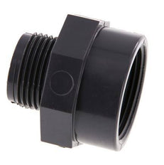 Reducing Adapter G1'' Male x Rp1 1/4'' Female PVC-U 16bar (224.8psi) EN 1452-3 [2 Pieces]