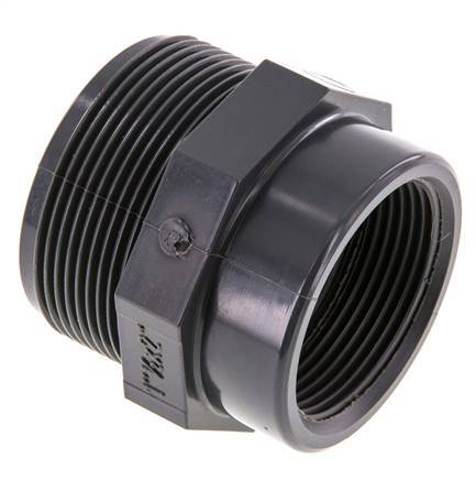 Reducing Ring Rp1 1/2'' Female x G2'' Male PVC-U 16bar (224.8psi) EN 1452-3 [2 Pieces]