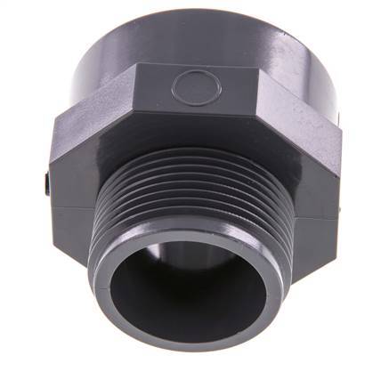 Reducing Adapter G1 1/4'' Male x Rp1 1/2'' Female PVC-U 16bar (224.8psi) EN 1452-3 [2 Pieces]