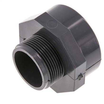 Reducing Adapter G1 1/2'' Male x Rp2'' Female PVC-U 16bar (224.8psi) EN 1452-3 [2 Pieces]