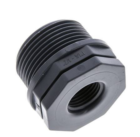 Bague De Réduction G1/2'' Femelle x G1 1/4'' Mâle Polypropylène (pp) 10bar (140.5psi) FDA 46mm Hex