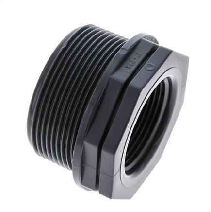 Reducing Ring G1 1/4'' Female x G2'' Male Polypropylene (pp) 10bar (140.5psi) FDA 65mm Hex