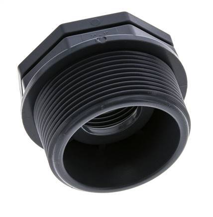 Reducing Ring G1'' Female x G2'' Male Polypropylene (pp) 10bar (140.5psi) FDA 65mm Hex