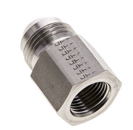 Raccord de réduction JIC G1/2'' femelle x UN 1-1/16''-12 mâle en acier inoxydable 210bar (2950.5psi)