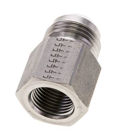 Raccord de réduction JIC G1/2'' femelle x UN 1-1/16''-12 mâle en acier inoxydable 210bar (2950.5psi)