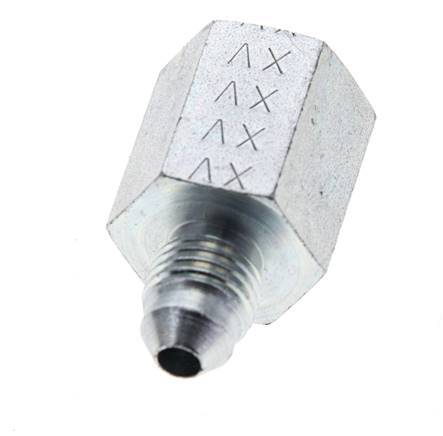 JIC Reducing Nipple G1/4'' Female x UNF 7/16''-20 Male Steel 310bar (4355.5psi) [2 Pieces]