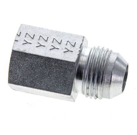 JIC Reducing Nipple G3/8'' Female x UNF 3/4''-16 Male Steel 275bar (3863.75psi)