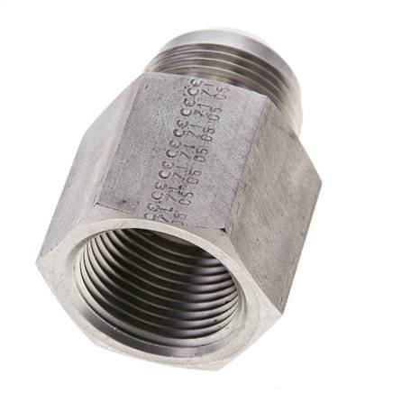 JIC Reducing Nipple UN 1-5/16''-12 Male x 1'' NPT Female Stainless Steel 140bar (1967.0psi)
