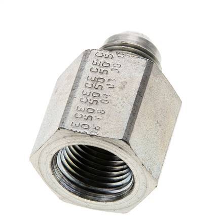 Mamelon réducteur JIC UNF 3/4''-16 Mâle x 1/2'' NPT Femelle Acier 210bar (2950.5psi)