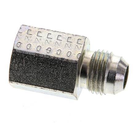 JIC Reducing Nipple UNF 9/16''-18 Male x 1/4'' NPT Female Steel 275bar (3863.75psi)