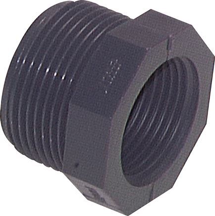 Reducing Ring Rp1/2'' Female x G1/2'' Male PVC-U 16bar (224.8psi) EN 1452-3 [5 Pieces]