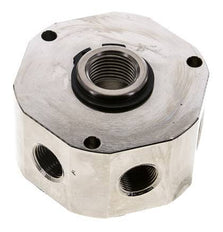 6-Way Rotary Joint 3/8'' x 1/2'' x3/4'' Nickel-plated Brass NBR 12bar (168.6psi)