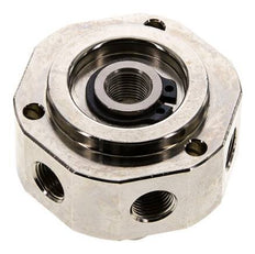 6-Way Rotary Joint 1/8'' x3/8'' Nickel-plated Brass FKM 12bar (168.6psi)