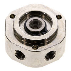 Joint tournant à 6 voies 1/8'' x3/8'' Laiton nickelé FKM 12bar (168.6psi)