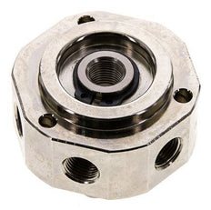 Joint tournant à 6 voies 1/8'' x3/8'' Laiton nickelé FKM 12bar (168.6psi)