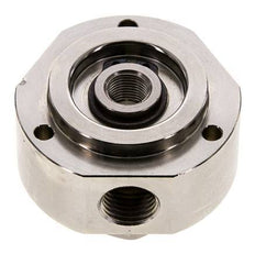 Joint tournant à 3 voies 1/8'' x 1/4'' x3/8'' Laiton nickelé PUR 12bar (168.6psi)