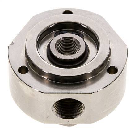 3-Way Rotary Joint 1/8'' x 1/4'' x3/8'' Nickel-plated Brass PUR 12bar (168.6psi)