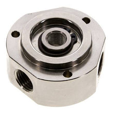 3-Way Rotary Joint 1/8'' x 1/4'' x3/8'' Nickel-plated Brass PUR 12bar (168.6psi)