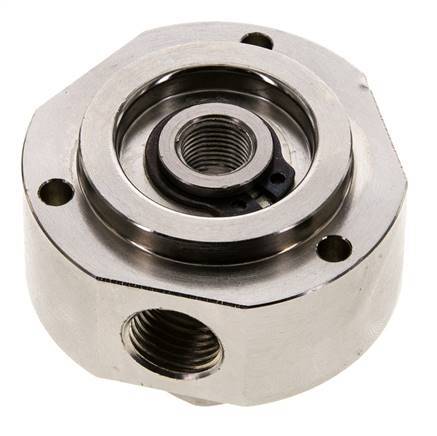 Joint tournant à 3 voies 1/8'' x 1/4'' x3/8'' Laiton nickelé PUR 12bar (168.6psi)