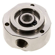 Joint tournant à 3 voies 1/8'' x 1/4'' x3/8'' Laiton nickelé PUR 12bar (168.6psi)