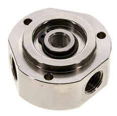 Joint tournant à 3 voies 1/8'' x 1/4'' x3/8'' Laiton nickelé PUR 12bar (168.6psi)