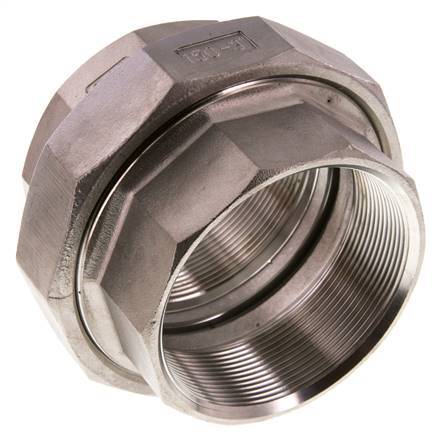 Union Connecteur droit Rp3'' femelle Acier inoxydable Joint plat PTFE 16bar (224.8psi)