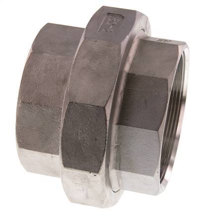 Union Connecteur droit Rp3'' femelle Acier inoxydable Joint plat PTFE 16bar (224.8psi)