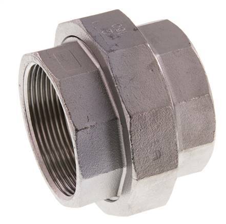 Union Connecteur droit Rp2'' femelle Acier inoxydable Joint plat PTFE 16bar (224.8psi)
