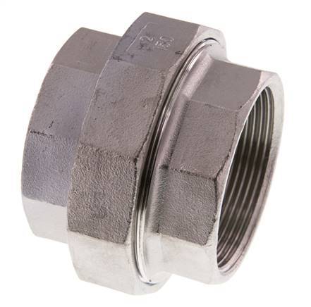 Union Connecteur droit Rp2'' femelle Acier inoxydable Joint plat PTFE 16bar (224.8psi)