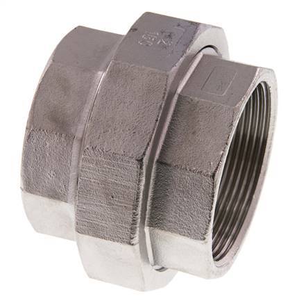 Union Connecteur droit Rp2'' femelle Acier inoxydable Joint plat PTFE 16bar (224.8psi)