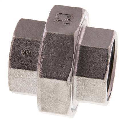 Union Connecteur droit Rp1'' femelle Acier inoxydable Joint plat PTFE 16bar (224.8psi)