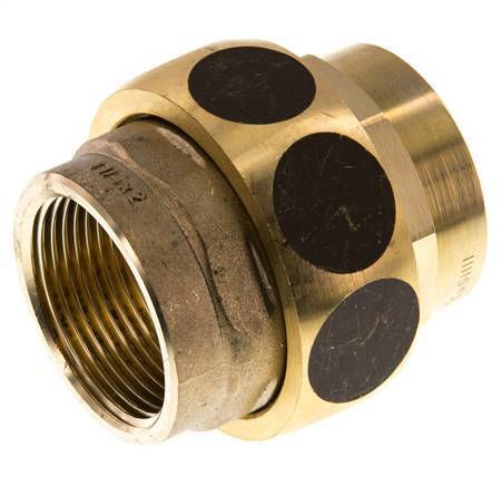 Union Straight Connector Rp1 1/4'' Female Brass Flat Seal Centellen 16bar (224.8psi)