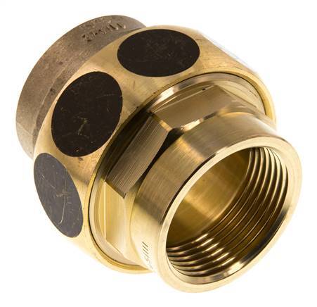 Union Straight Connector Rp1 1/4'' Female Brass Flat Seal Centellen 16bar (224.8psi)