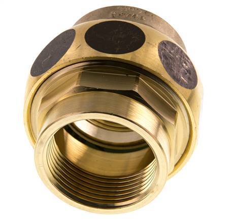 Union Straight Connector Rp1 1/4'' Female Brass Flat Seal Centellen 16bar (224.8psi)