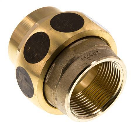 Union Straight Connector Rp1 1/4'' Female Brass Flat Seal Centellen 16bar (224.8psi)