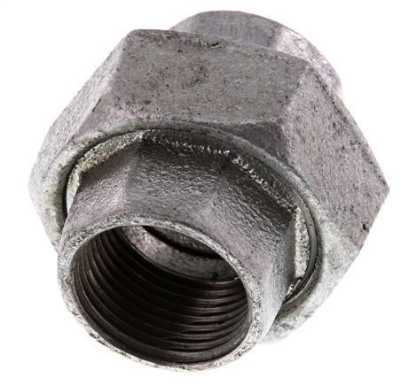Union Straight Connector Rp1'' Female Cast Iron Flat Seal 25bar (351.25psi)