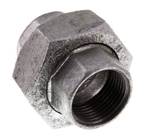 Union Straight Connector Rp1'' Female Cast Iron Flat Seal 25bar (351.25psi)