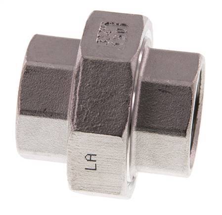 Union Connecteur droit Rp3/4'' femelle Acier inoxydable Joint plat PTFE 16bar (224.8psi)