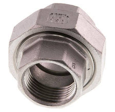 Union Connecteur droit Rp3/4'' femelle Acier inoxydable Joint plat PTFE 16bar (224.8psi)
