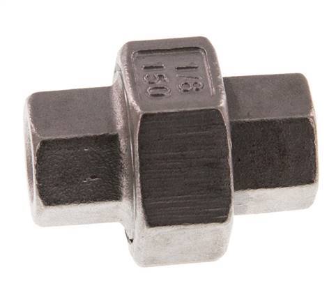 Union Connecteur droit Rp1/8'' femelle Acier inoxydable Joint plat PTFE 16bar (224.8psi)