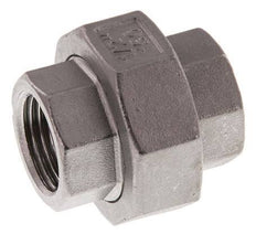 Union Connecteur droit Rp1/2'' femelle Acier inoxydable Joint plat PTFE 16bar (224.8psi)