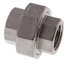 Union Connecteur droit Rp1/2'' femelle Acier inoxydable Joint plat PTFE 16bar (224.8psi)