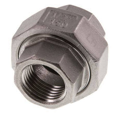 Union Connecteur droit Rp1/2'' femelle Acier inoxydable Joint plat PTFE 16bar (224.8psi)