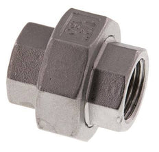 Union Connecteur droit Rp1/2'' femelle Acier inoxydable Joint plat PTFE 16bar (224.8psi)