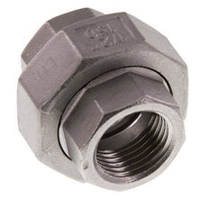 Union Connecteur droit Rp1/2'' femelle Acier inoxydable Joint plat PTFE 16bar (224.8psi)